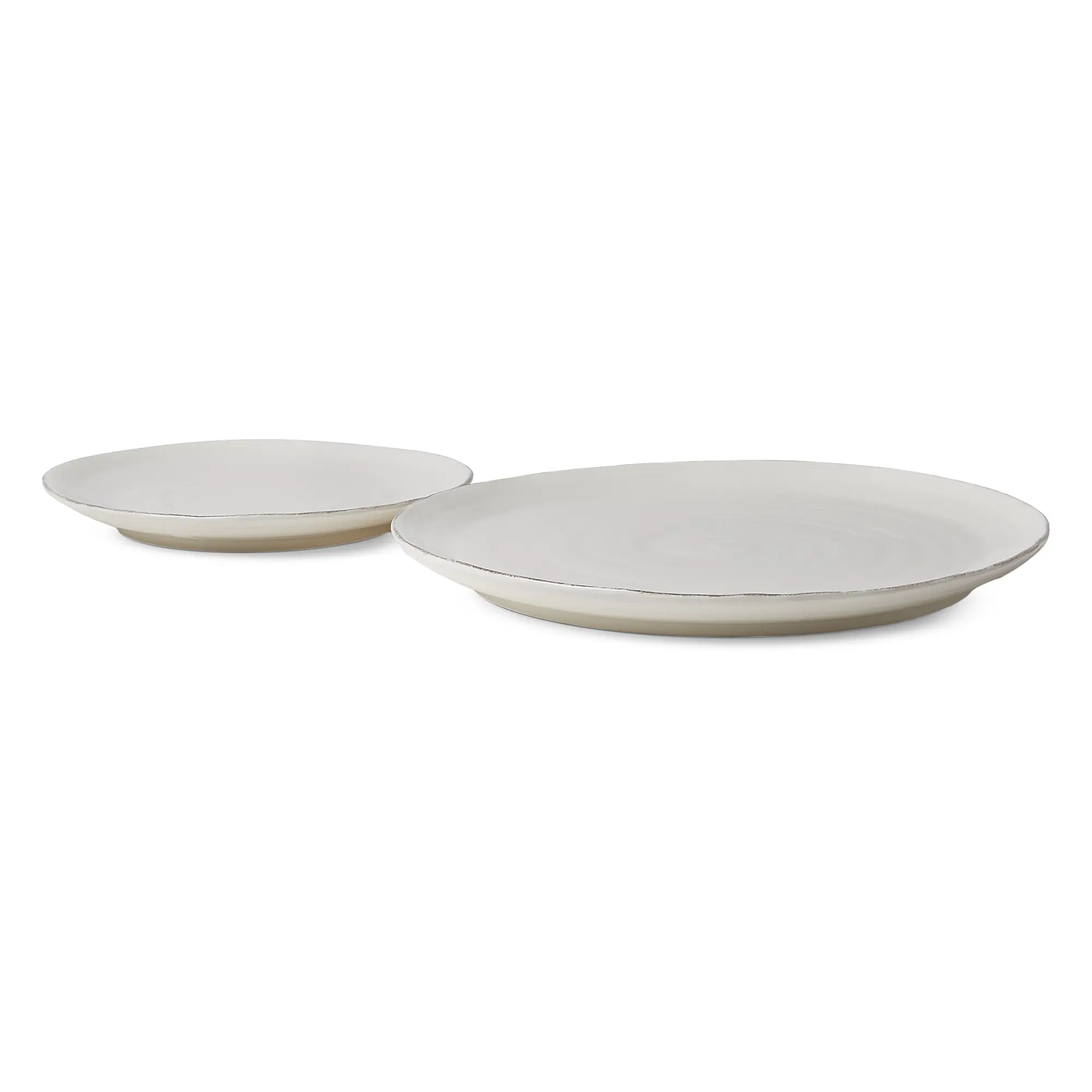 Traditional Ceramic Plate Set (Milk) - 2 Pieces