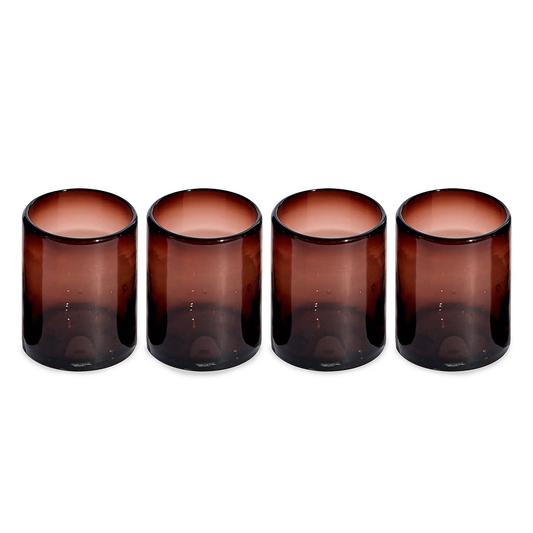 Handblown Short Glasses – Set of 4