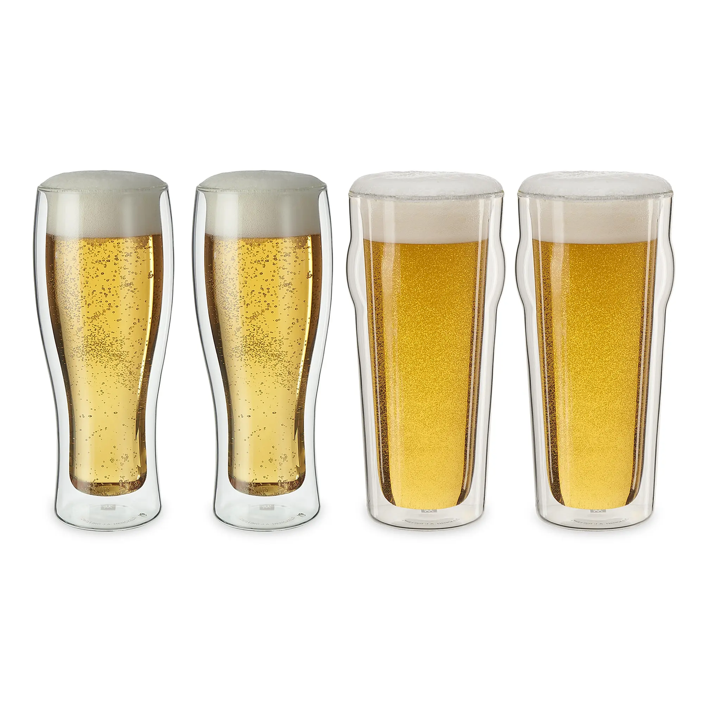 ZWILLING Sorrento 4-Piece Double-Wall Pint & Pilsner Glass Set