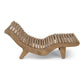Wooden lounge chair on a white background