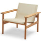 Outdoor Pelagus Lounge Chair in FSC Teak and Weatherproof Sling Fabric