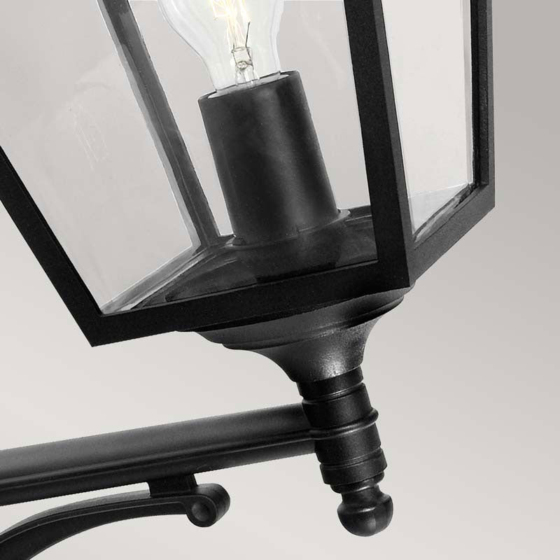 Large Outdoor Lantern Wall Light – Turin Grande (Black)