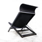 Modern black lounge chair on a white background