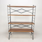 Mid-Century Italian Free-Standing Shelving Unit with Brass Feet – 1950s