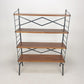 Mid-Century Italian Free-Standing Shelving Unit with Brass Feet – 1950s