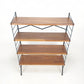 Mid-Century Italian Free-Standing Shelving Unit with Brass Feet – 1950s