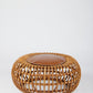 Mid-Century Modern Rattan Outdoor Lounge Chair & Ottoman Set – 1956 Bonacina Design