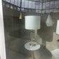 Column Lamp hand made of Reeded Glass and Antique Brass