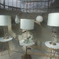 Column Lamp hand made of Reeded Glass and Antique Brass