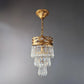 Small Crystal Chandelier Ceiling Light Look Antique Hallway