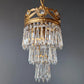 Small Crystal Chandelier Ceiling Light Look Antique Hallway