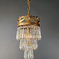 Small Crystal Chandelier Ceiling Light Look Antique Hallway