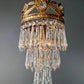 Small Crystal Chandelier Ceiling Light Look Antique Hallway