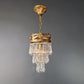 Small Crystal Chandelier Ceiling Light Look Antique Hallway