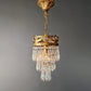 Small Crystal Chandelier Ceiling Light Look Antique Hallway