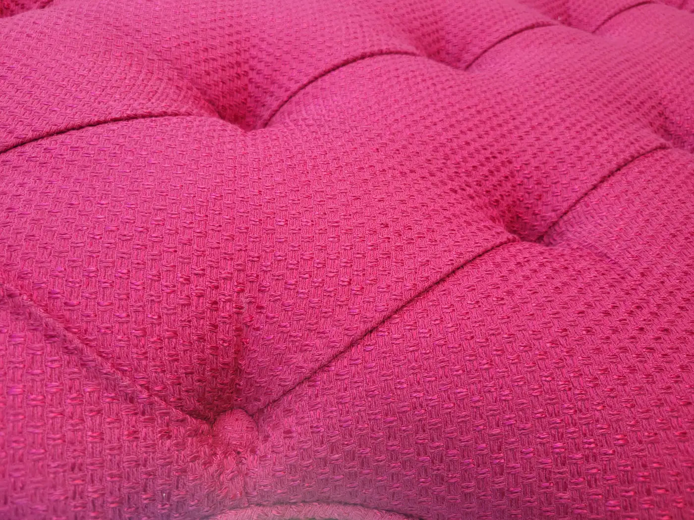 Custom Upholstered Queen Raspberry Schumacher Antique Mirrored queen bed frame