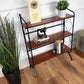 Mid-Century Italian Metal & Walnut Open Bookcase with Brass Details – 1950s
