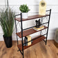 Vintage 1950s Italian Mid-Century Modern Slim Metal & Walnut Bookshelf