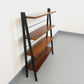 Vintage 1960s Teak & Black Metal Floor Shelf – Italian String Tomado Style