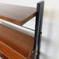 Vintage 1960s Teak & Black Metal Floor Shelf – Italian String Tomado Style