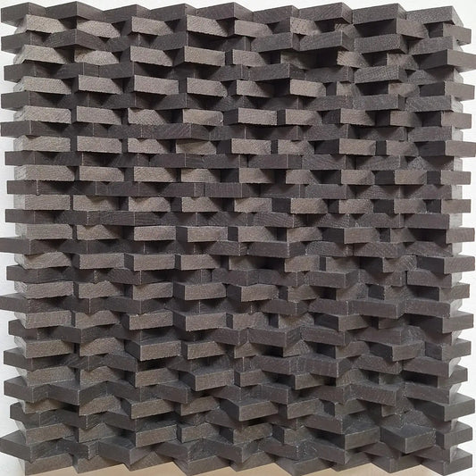 Lignes brisées modern grey black architectural painting relief  2024