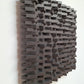 Lignes brisées modern grey black architectural painting relief  2024