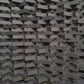 Lignes brisées modern grey black architectural painting relief  2024