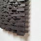 Lignes brisées modern grey black architectural painting relief  2024