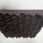 Lignes brisées modern grey black architectural painting relief  2024