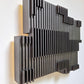 Symphonie verticale III modern grey black architectural painting relief 2025
