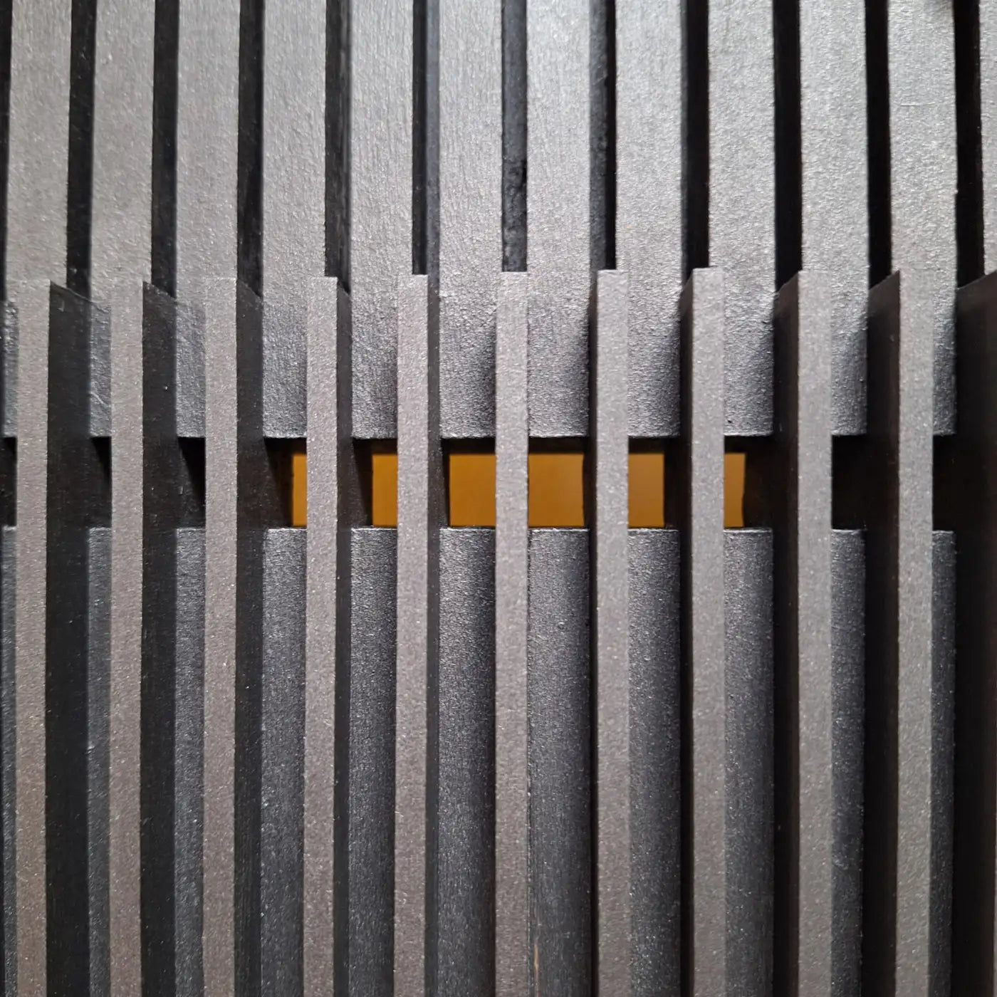 Symphonie verticale III modern grey black architectural painting relief 2025