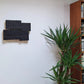 Symphonie verticale III modern grey black architectural painting relief 2025