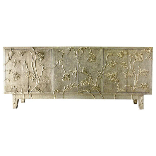 Decorative panel with floral patterns on a white background