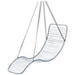 Wireframe hanging chair on a white background