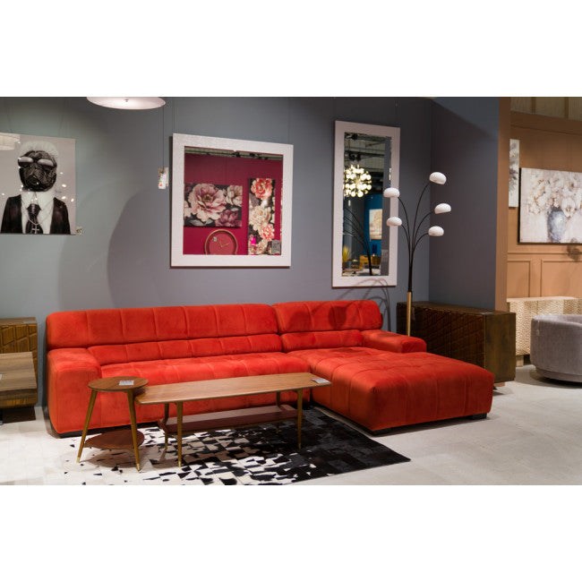 Walnut Wood Veneer Coffee Table – Modern Rectangular Living Room Table