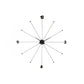 Wall clock Like Umbrella Black, D100x6cm