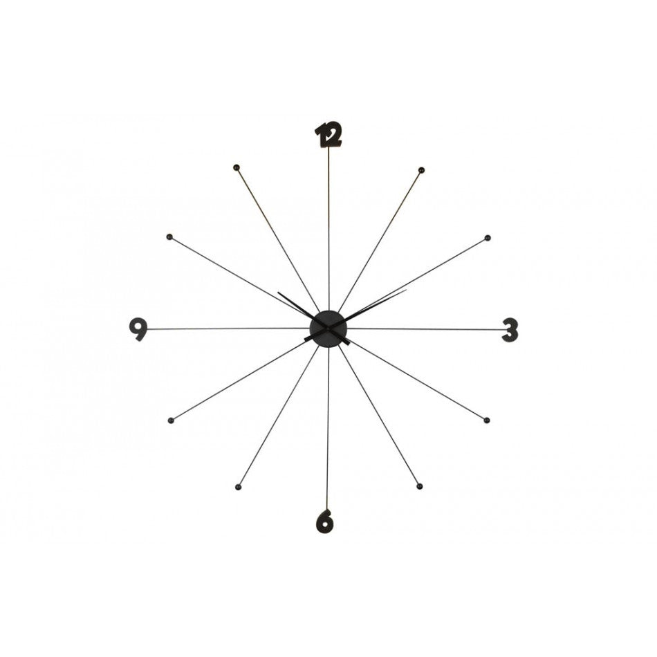Wall clock Like Umbrella Black, D100x6cm