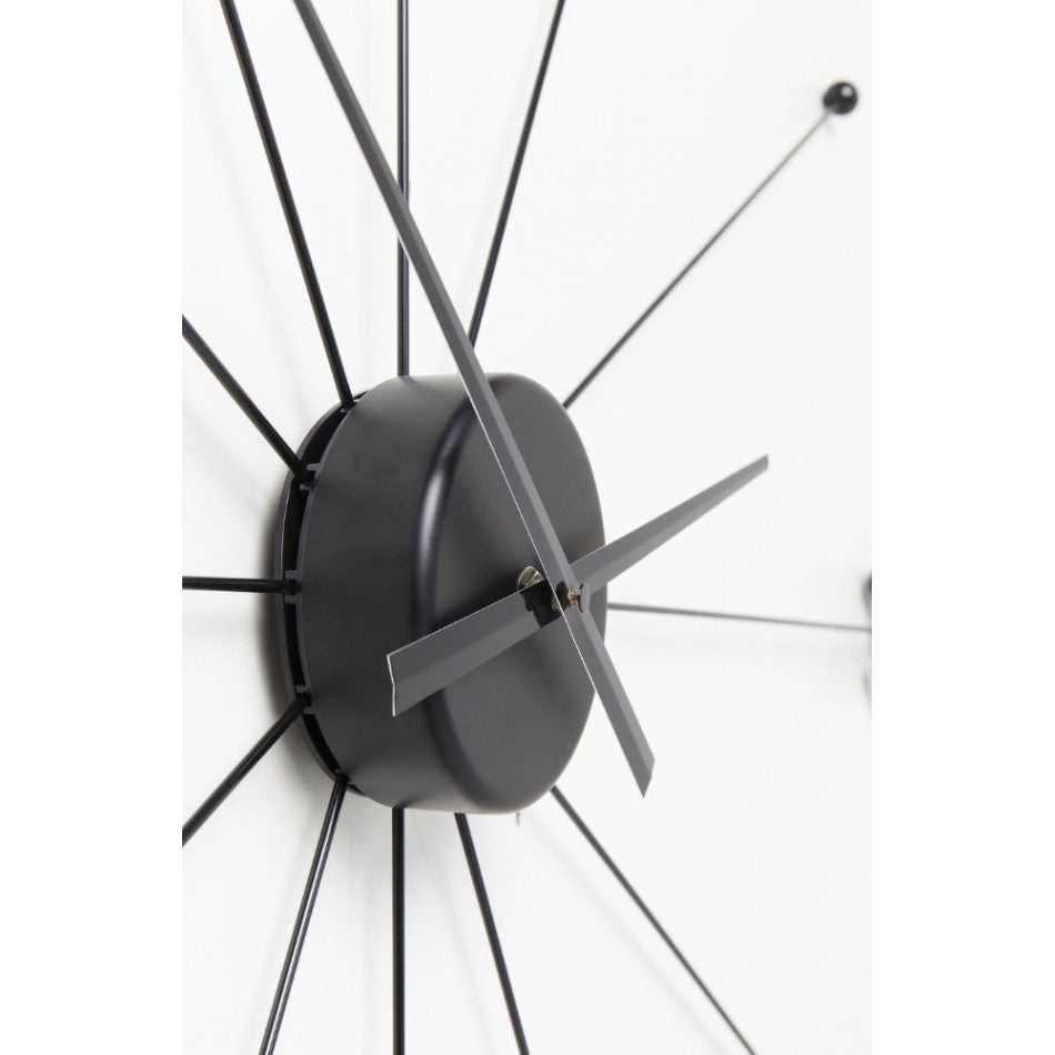 Wall clock Like Umbrella Black, D100x6cm
