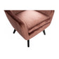 Armchair Dunkel, velvet, old pink color, H103x78x80cm, seat height 50cm