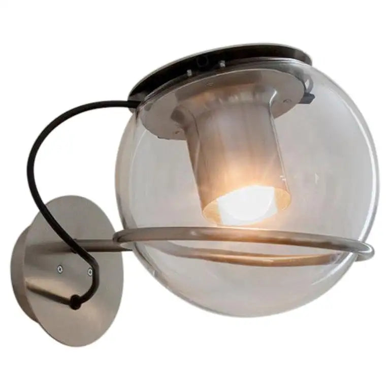 Wall Lamp 'The Globe' Transparent Blown Glass