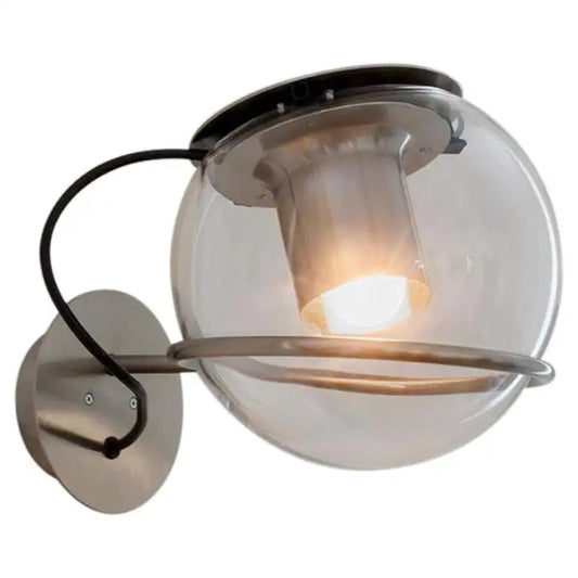 Wall Lamp 'The Globe' Transparent Blown Glass