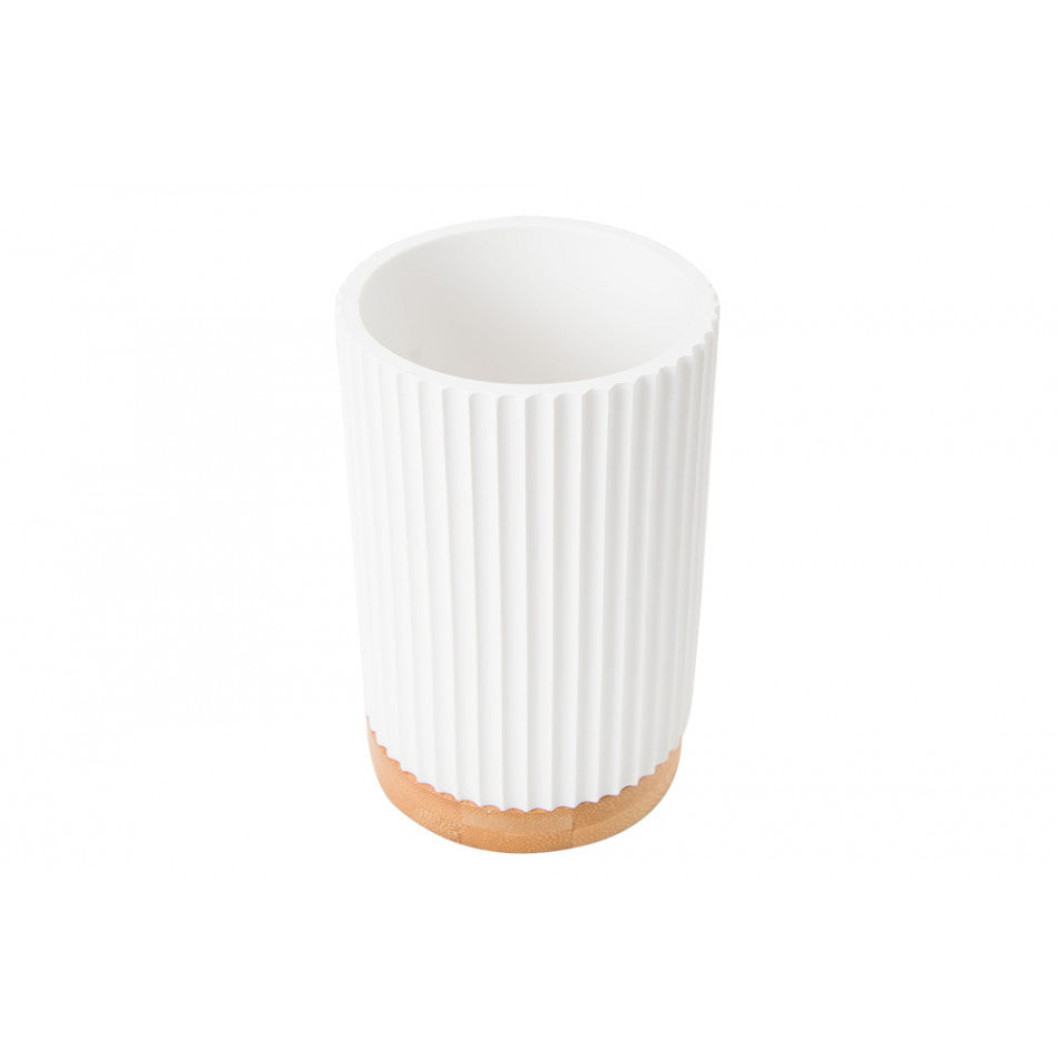 Toothbrush holder Modern, white, H11cm, D7.2cm