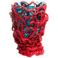 Fish Design Gaetano Pesce Spaghetti Special Vase Soft Resin Red Blue