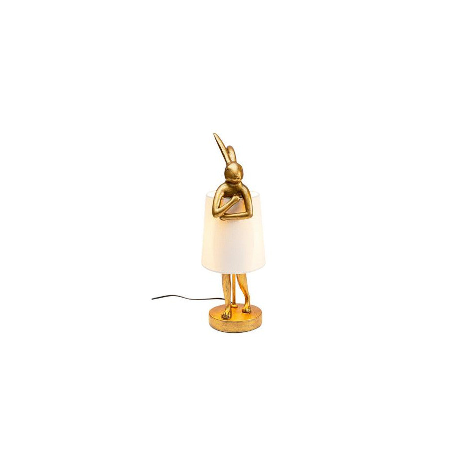 Table lamp Rabbit, golden/white, E14 5W(MAX), H50x17x20cm