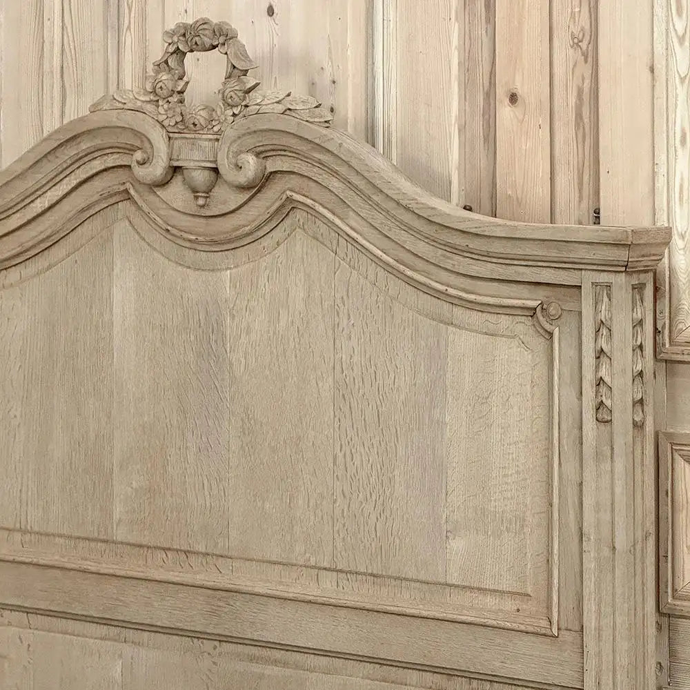 Antique Country French Louis XVI Stripped 3/4 Bed – Early 1900s