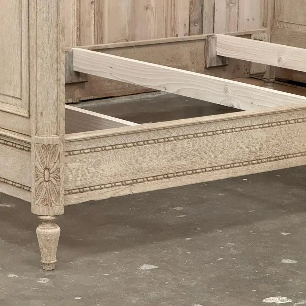 Antique Country French Louis XVI Stripped 3/4 Bed – Early 1900s