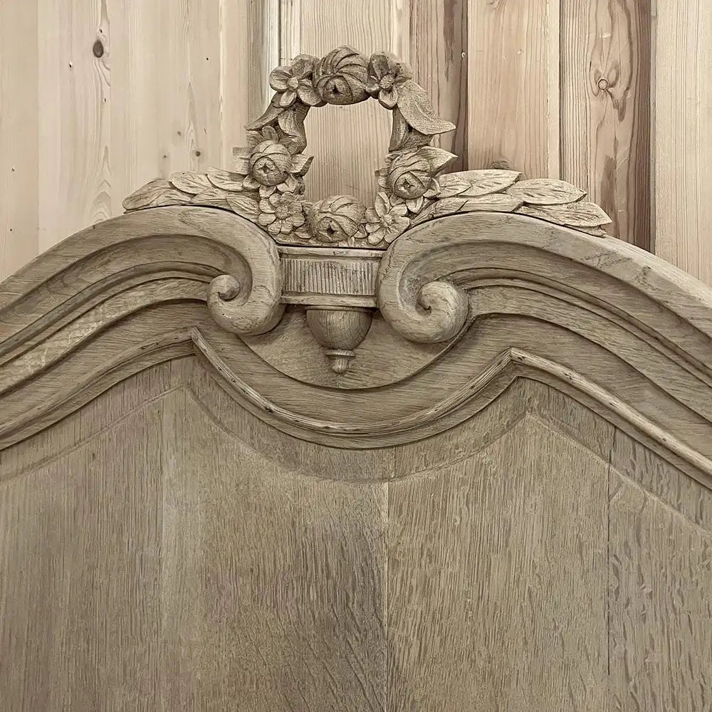 Antique Country French Louis XVI Stripped 3/4 Bed – Early 1900s