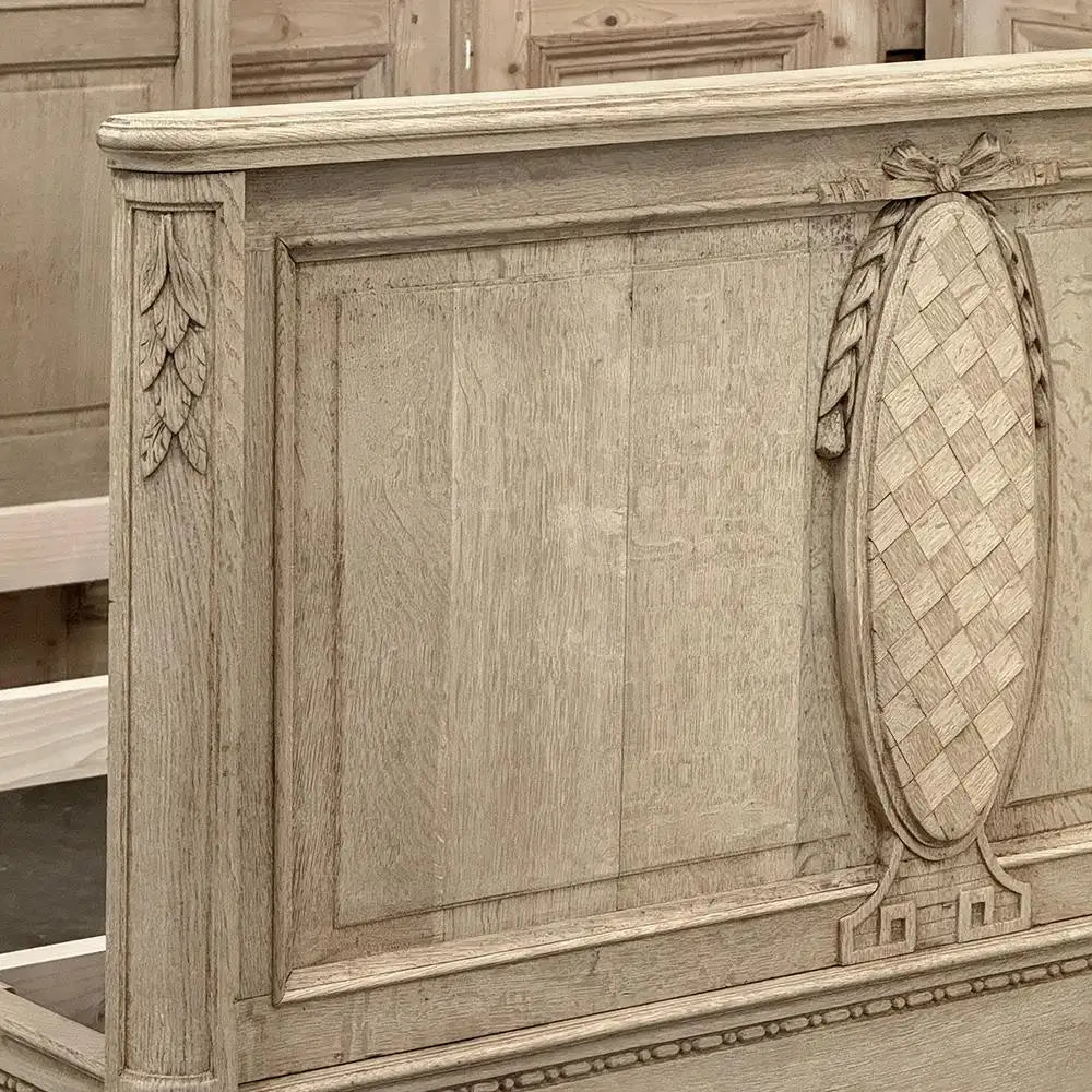 Antique Country French Louis XVI Stripped 3/4 Bed – Early 1900s