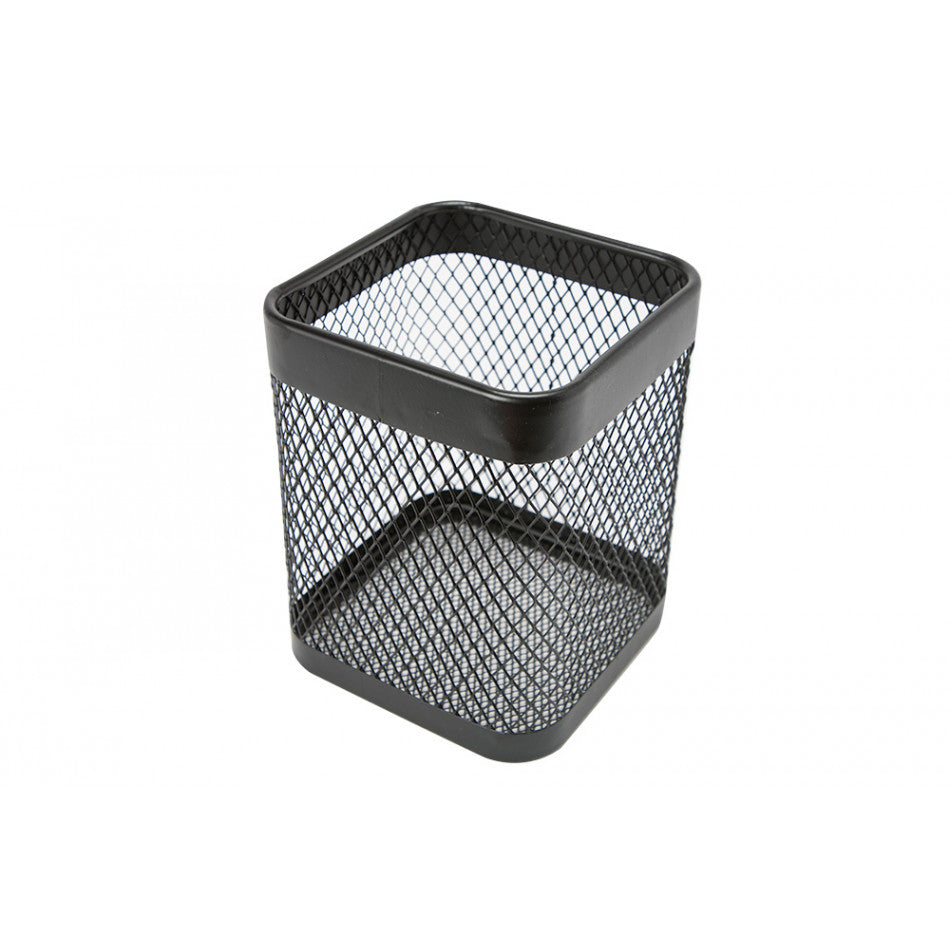 Mayaj Metal Utensil Holder Black – H16.5 × W13 × D13 cm