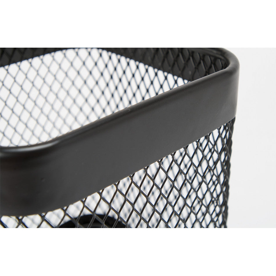 Mayaj Metal Utensil Holder Black – H16.5 × W13 × D13 cm